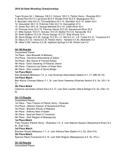 2016 5A State Wrestling Championships Team Scores 5A 1