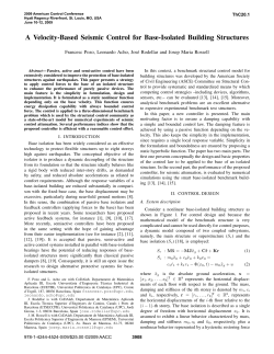 A Velocity-Based Seismic Control for Base