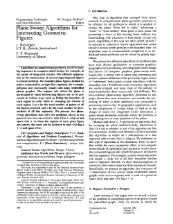 Plane-Sweep Algorithms for Intersecting