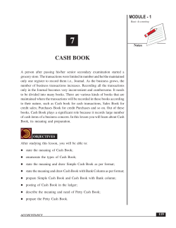 CASH BOOK