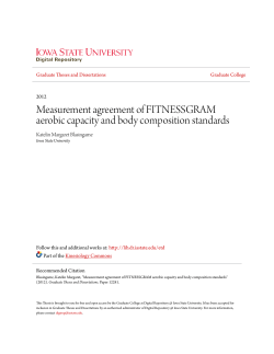 Measurement agreement of FITNESSGRAM aerobic capacity and