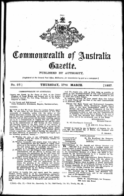 No 27, 17 March 1927 - Federal Register of Legislation