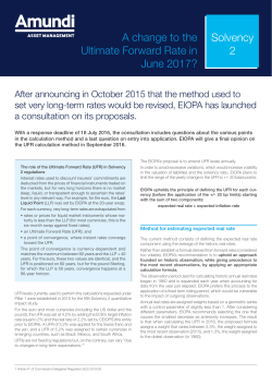 EIOPA Consultation on UFR Update