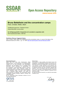 Bettelheim and Concnetration Camps