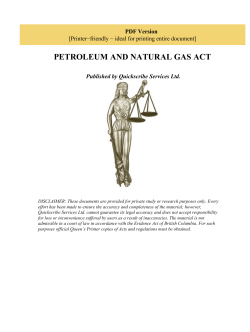 petroleum and natural gas act