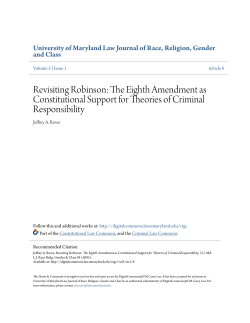 Revisiting Robinson: The Eighth Amendment as Constitutional