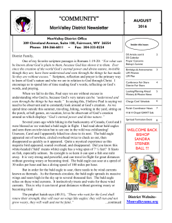 community - Mon Valley District UMC