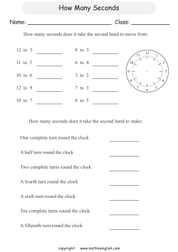 How Many Seconds - Math in English