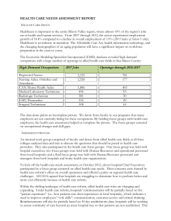 Health Care Needs Assessment Report
