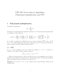 CSE 190, Great ideas in algorithms: Polynomial multiplication and FFT