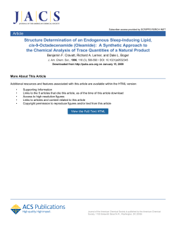 Structure Determination of an Endogenous Sleep