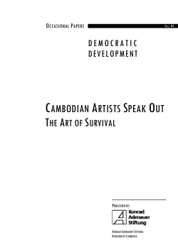 cambodian artists speak out - Konrad-Adenauer