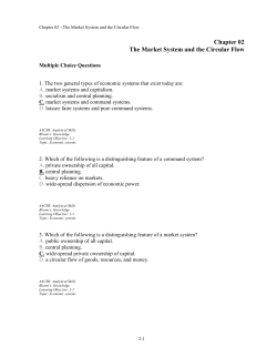 Chapter 02 The Market System and the Circular Flow