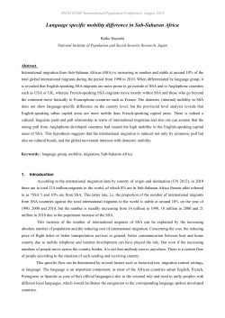 Language specific mobility difference in Sub-Saharan Africa