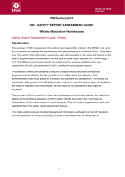 HID - Safety Report Assessment Guide: Whisky