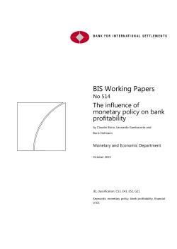 The influence of monetary policy on bank profitability