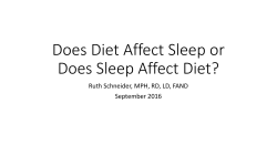 Sleep and Nutrition