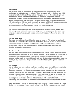 Introduction The Roman Ornamental Doric Starter Kit provides the