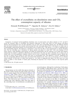 The effect of crystallinity on dissolution rates and CO2 consumption