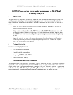 SEEP/W generated pore-water pressures in SLOPE/W - Geo