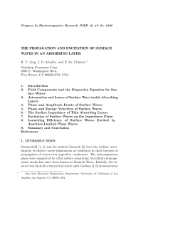 the propagation and excitation of surface waves in an absorbing layer