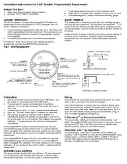 Installation Instructions for 3-3/8&rdquo; Electric Programmable
