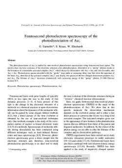 Femtosecond photoelectron spectroscopy of the