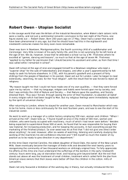 Robert Owen - Utopian Socialist
