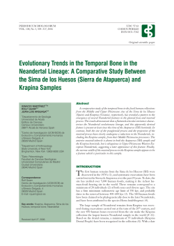 Evolutionary Trends in the Temporal Bone in the Neandertal