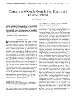 Comparison of Gothic Genre in both English and Chinese Fictions R
