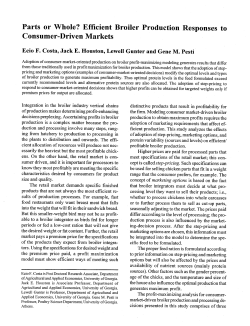 Parts or Whole? Efficient Broiler Production