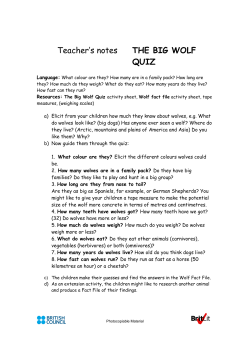 Teacher`s notes THE BIG WOLF QUIZ
