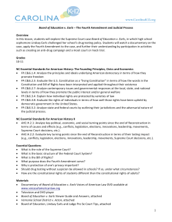 Board of Education v. Earls &ndash; The Fourth Amendment and Judicial