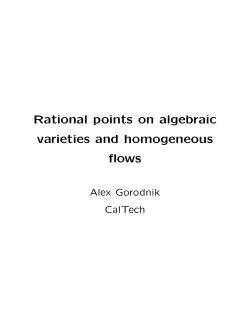 Rational points on algebraic varieties and homogeneous flows