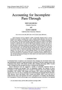 Accounting for Incomplete Pass-Through