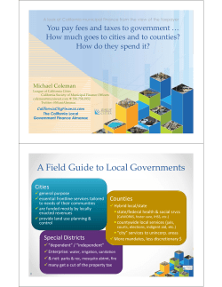 A Field Guide to Local Governments