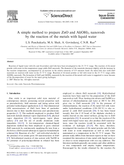 A simple method to prepare ZnO and Al(OH)3 nanorods by the