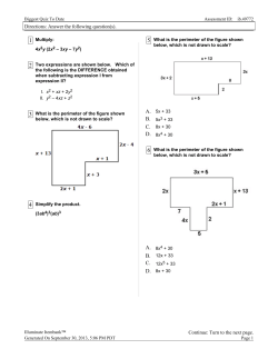 Directions: Answer the following question(s).