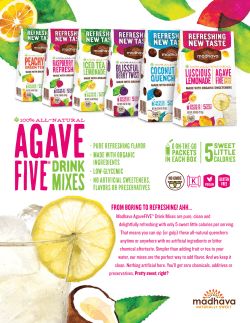 All-Natural AgaveFIVE &reg; Drink Mixes