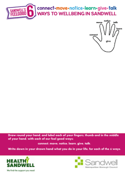 Draw round your hand, and label each of your fingers, thumb and in