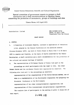 Special committee of government experts to prepare a draft