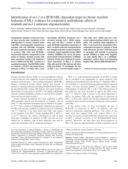 Identification of mcl-1 as a BCR/ABL
