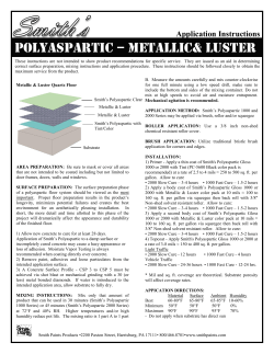 Polyaspartic Metallic Luster - Application Instructions