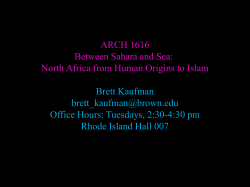 North Africa from Human Origins to Islam Brett
