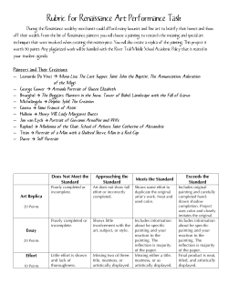 Rubric for Renaissance Art Performance Task