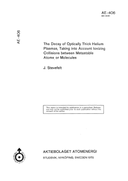 AE-406 The Decay of Optically Thick Helium Plasmas
