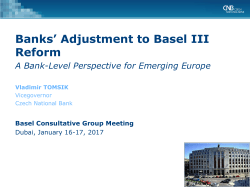 Banks` Adjustment to Basel III Reform