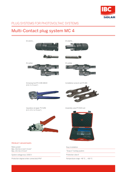 Multi-Contact plug system MC 4