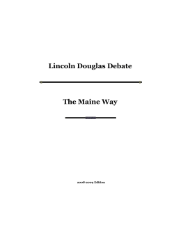 Lincoln-Douglas Debate Manual