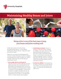 Maintaining Healthy Bones and Joints